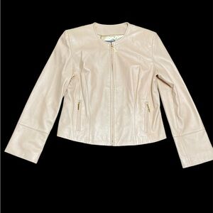 CORTINA 100% Leather Jacket Pink Size Large